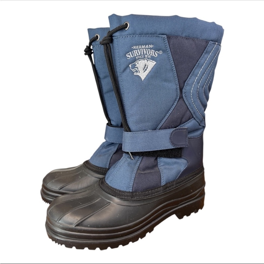 Herman Survivors Blue & Black Insulated Women’s Winter Boots Size 6